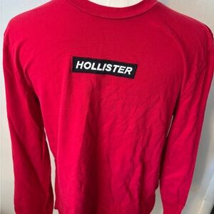 Hollister Bright Red Crewneck Long Sleeve
